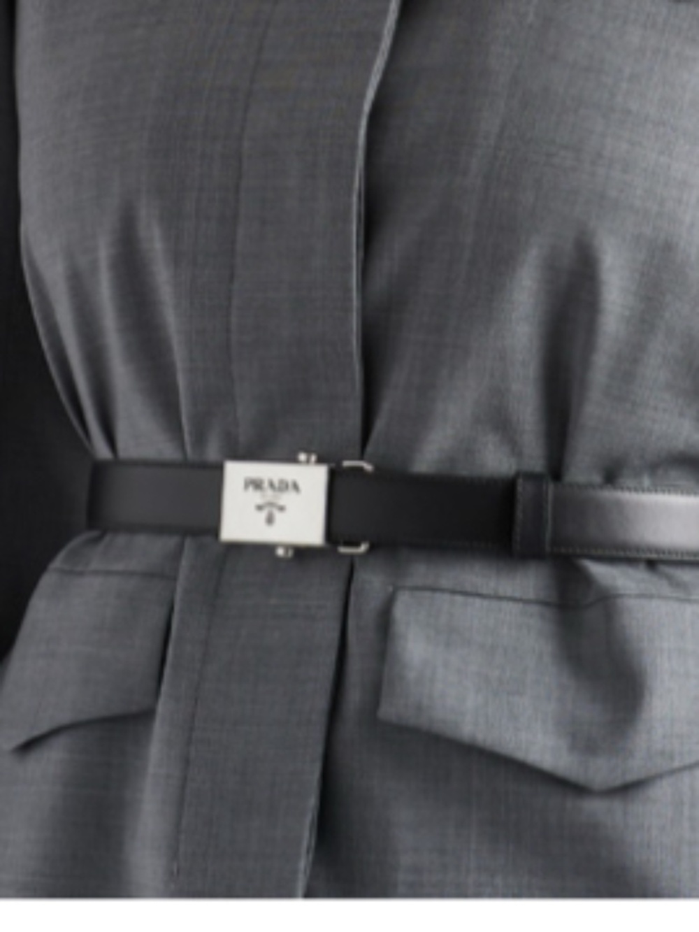 NWOT Prada Smooth Calf Buckle Belt - Size 95 Black